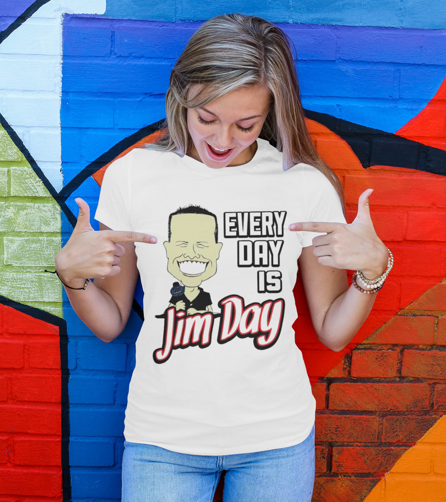 Every Day Is Jim Day Face Character Cartoon T-Shirt