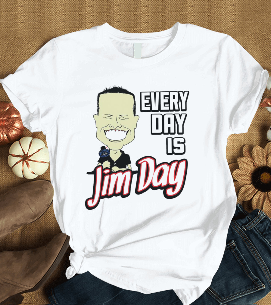 Every Day Is Jim Day Face Character Cartoon T-Shirt