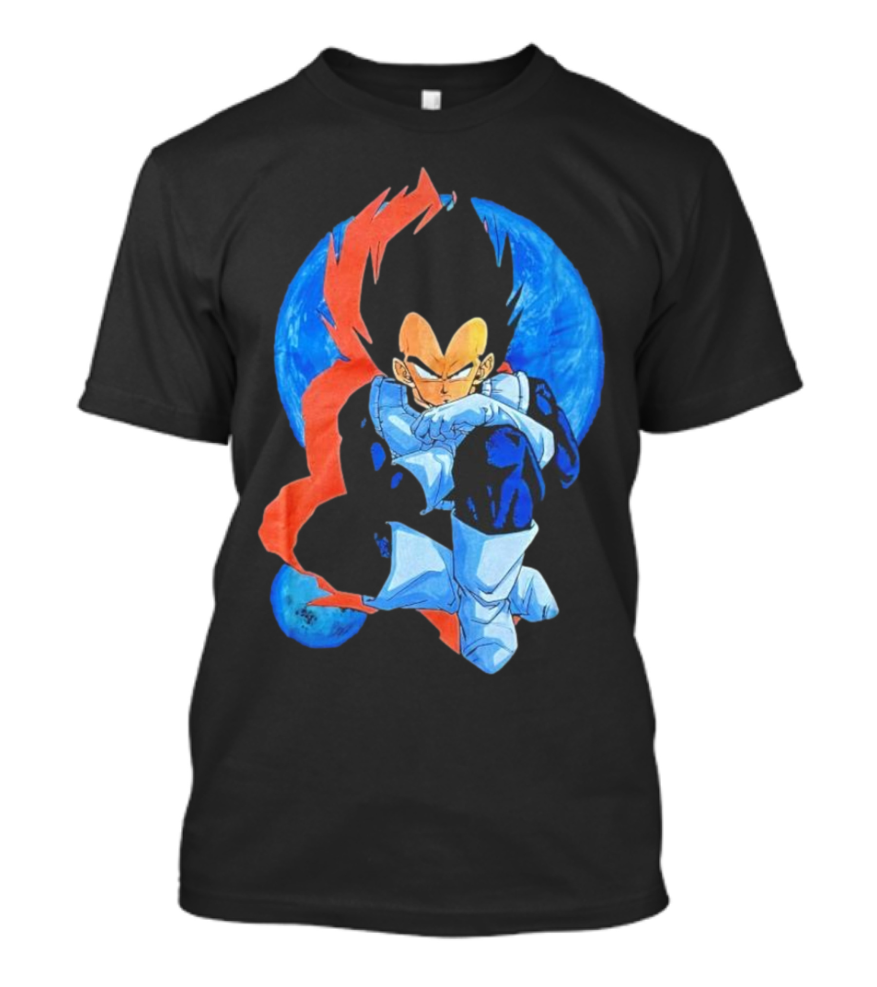 Vegeta Jobber Saiyan Warrior Anime Character Sitting Pose Dragon Ball Z T-Shirt