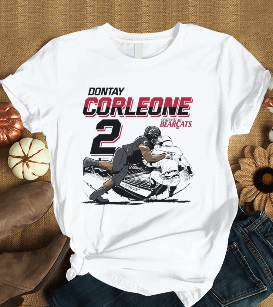 Dontay Corleone 2 Cincinnati Bearcats Football Action T-Shirt