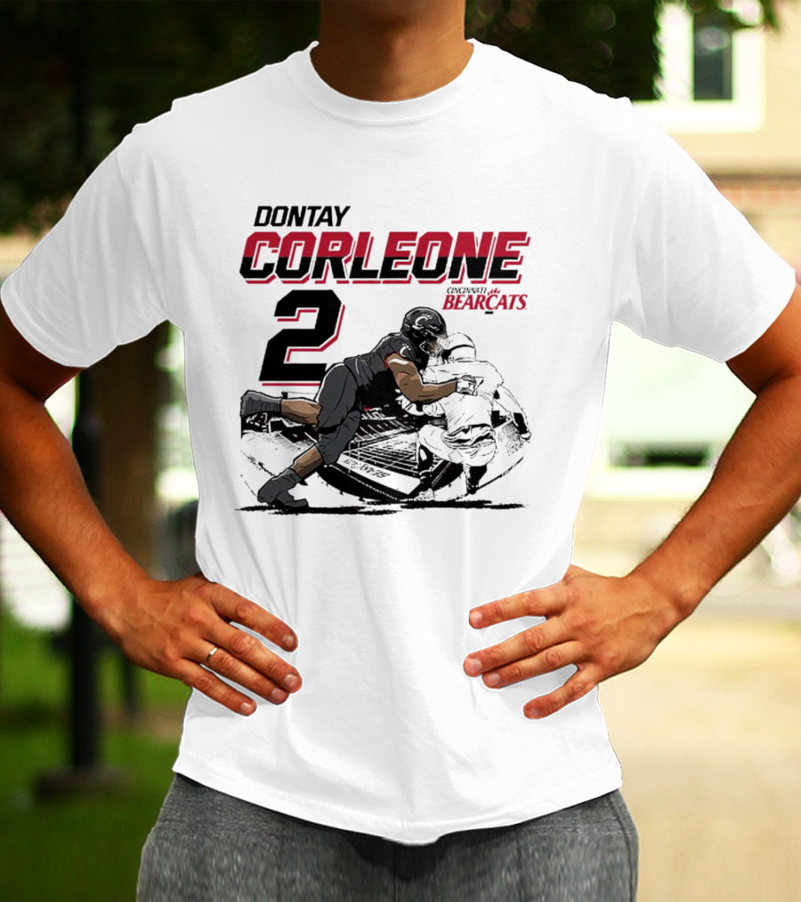 Dontay Corleone 2 Cincinnati Bearcats Football Action T-Shirt