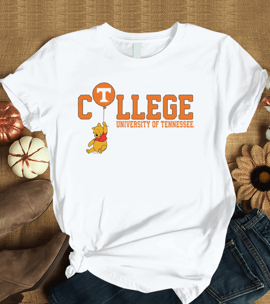 Tennessee Volunteers University Of Tennessee Pooh College Balloon T-Shirt