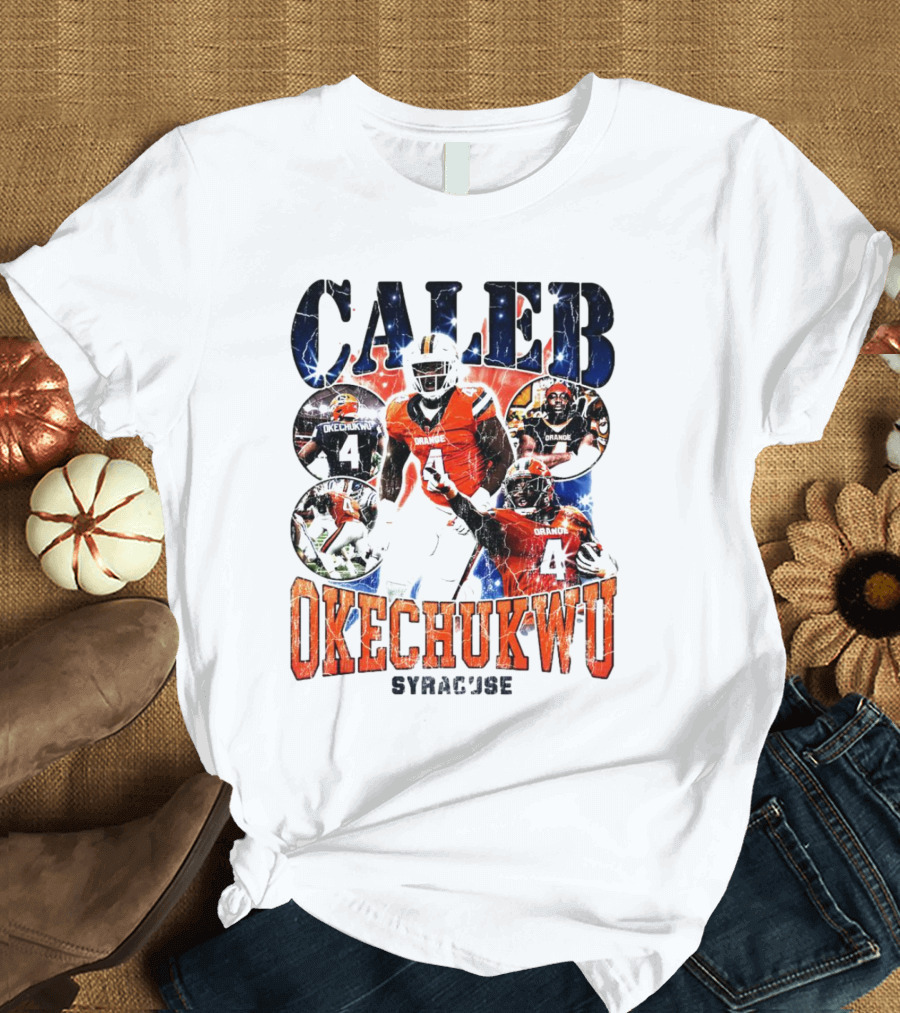 Caleb Okechukwu Syracuse Orange Football Vintage 4 T-Shirt