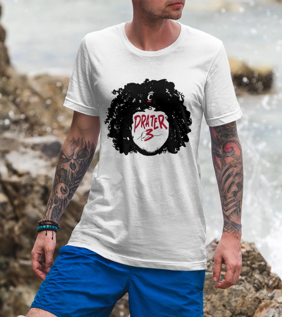 Prater 3 Hair Silhouette Cincinnati Bearcats Football T-Shirt