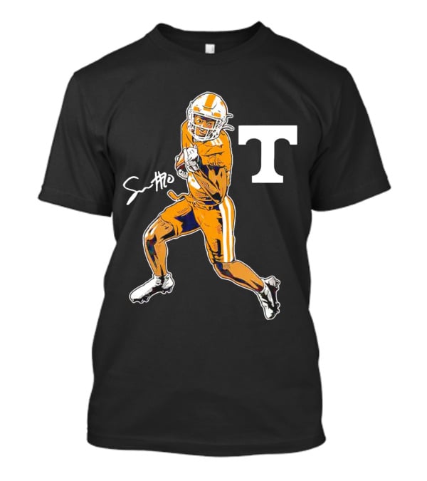Squirrel White Tennessee Volunteers Football Superstar Pose T-Shirt
