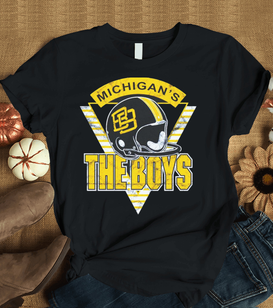 Michigan's The Boys Football Helmet T-Shirt