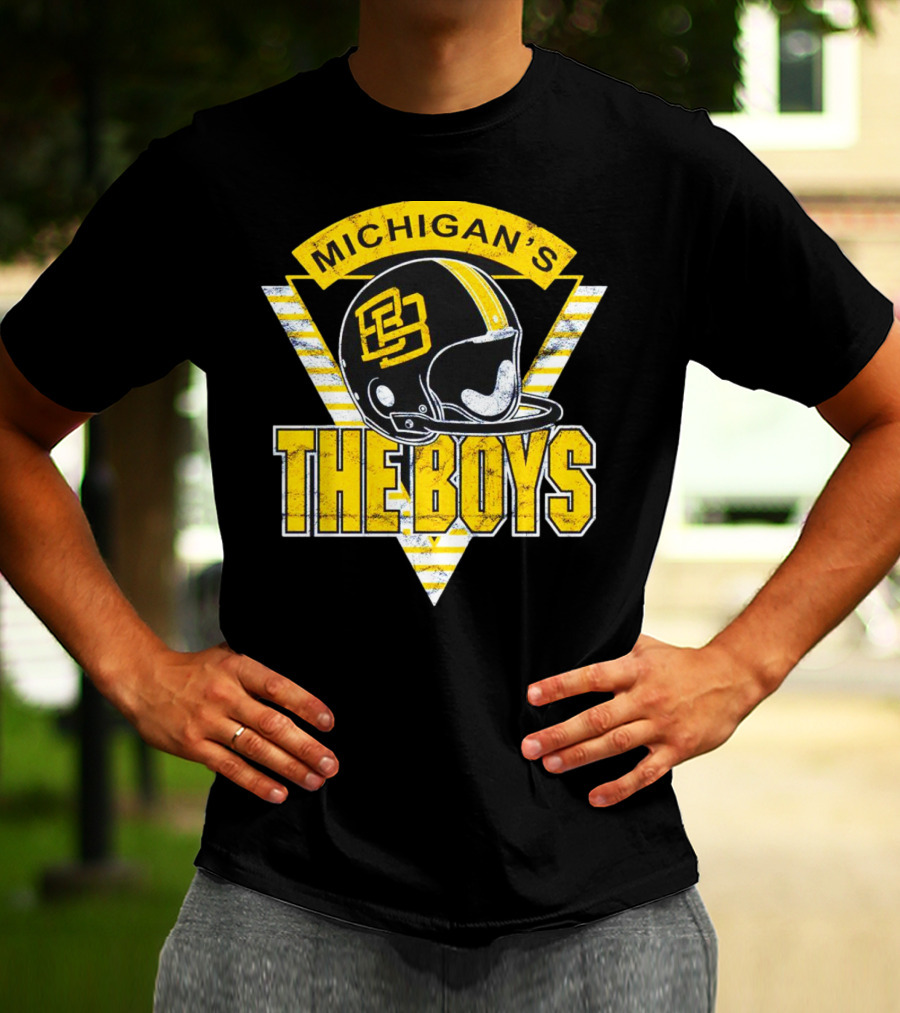 Michigan's The Boys Football Helmet T-Shirt