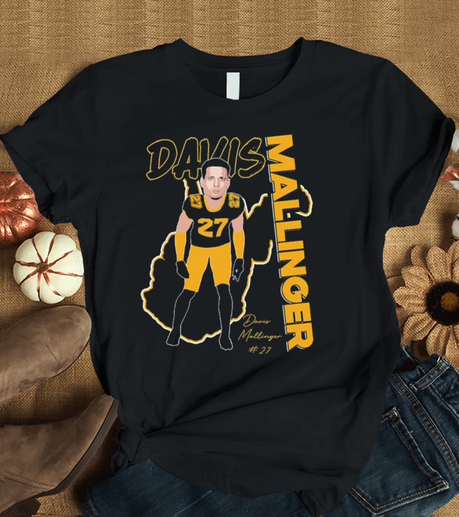 Davis Mallinger West Virginia #27 Football Signature T-Shirt