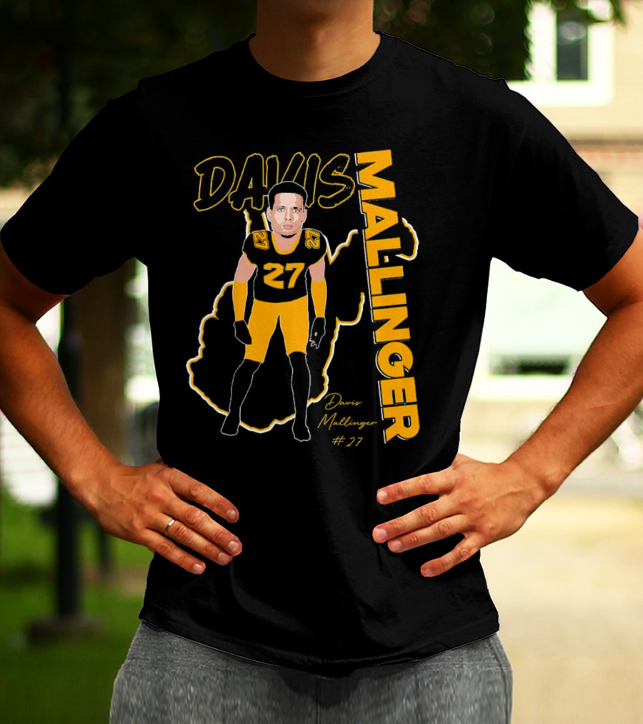 Davis Mallinger West Virginia #27 Football Signature T-Shirt