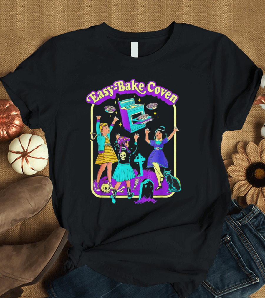 Easy-Bake Coven Witch Halloween Party With Spooky Baking And Cats T-Shirt