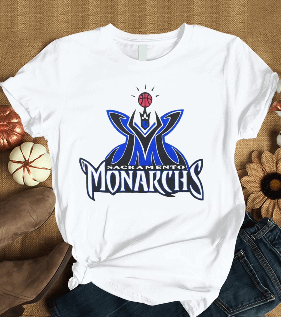Sacramento Monarchs Basketball Logo Emblem T-Shirt