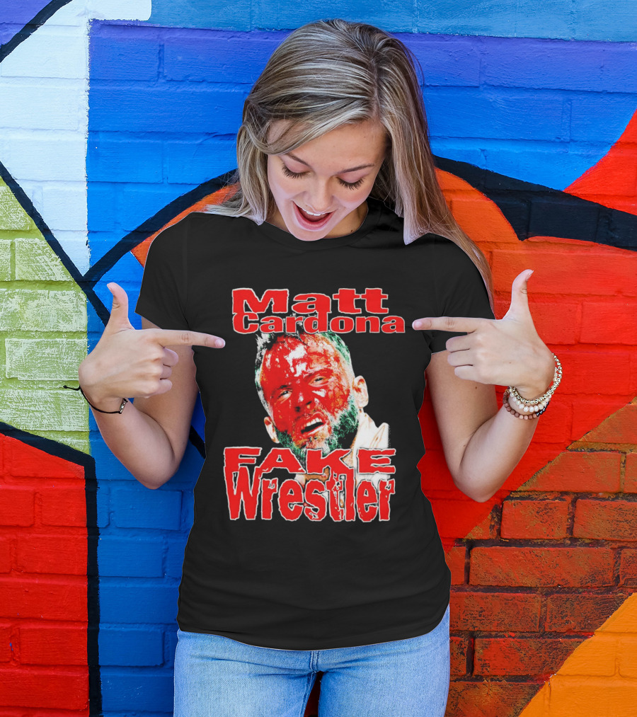 Matt Cardona Bloodied Face Fake Wrestler T-Shirt