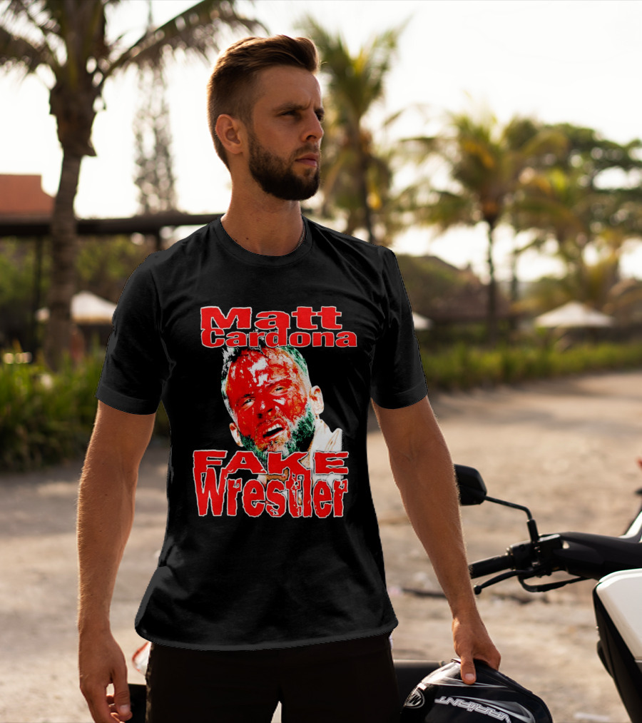 Matt Cardona Bloodied Face Fake Wrestler T-Shirt