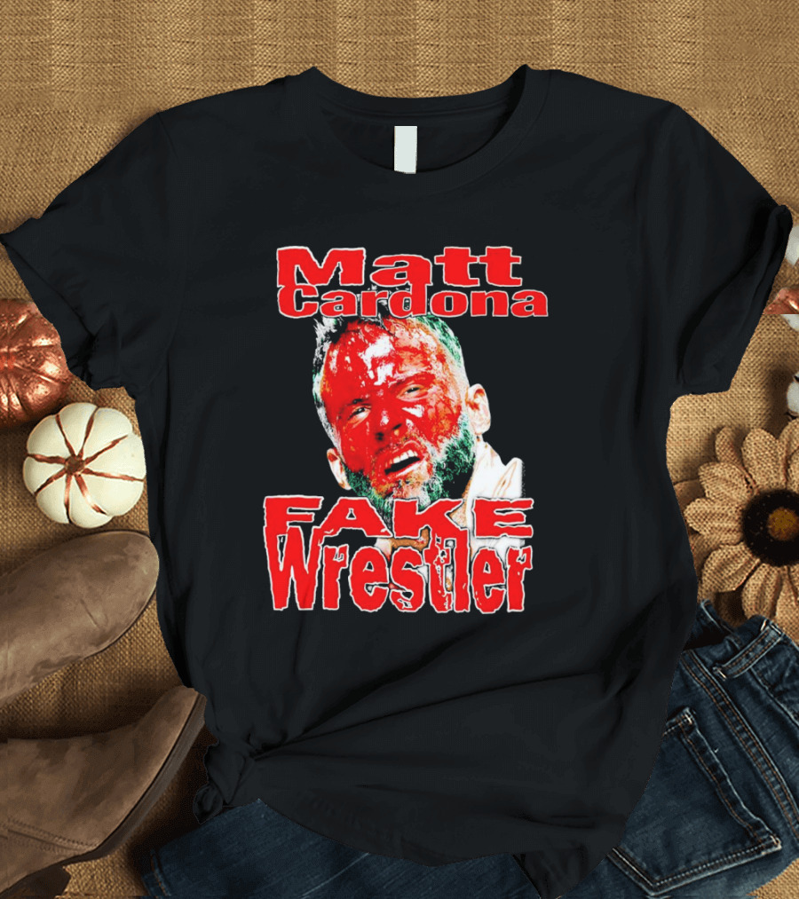 Matt Cardona Bloodied Face Fake Wrestler T-Shirt
