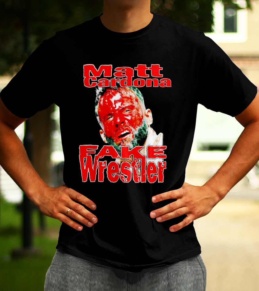 Matt Cardona Bloodied Face Fake Wrestler T-Shirt