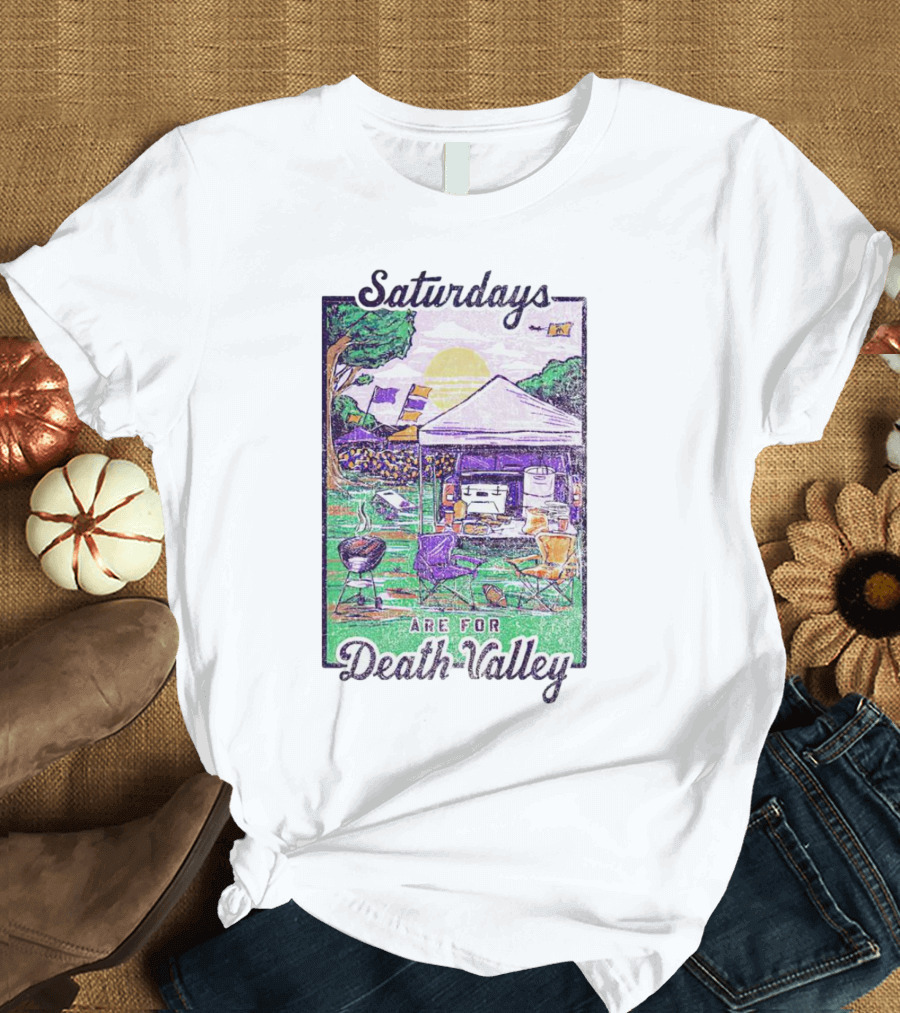 Tailgate Saturdays Are For Death Valley With Tents And Flags T-Shirt