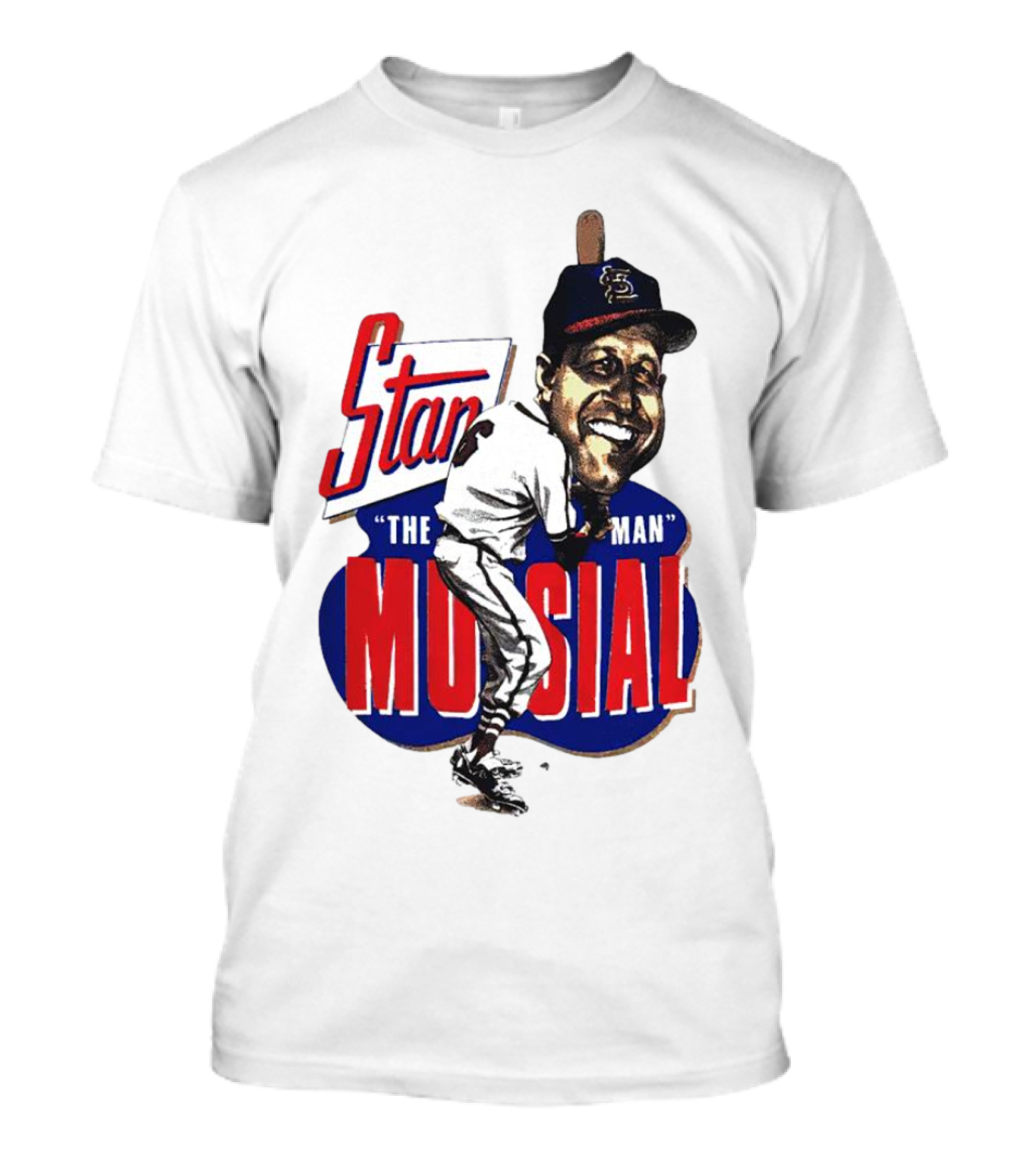 Stan Musial The Man St. Louis Cardinals Caricature T-Shirt