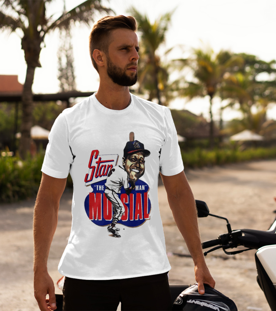 Stan Musial The Man St. Louis Cardinals Caricature T-Shirt