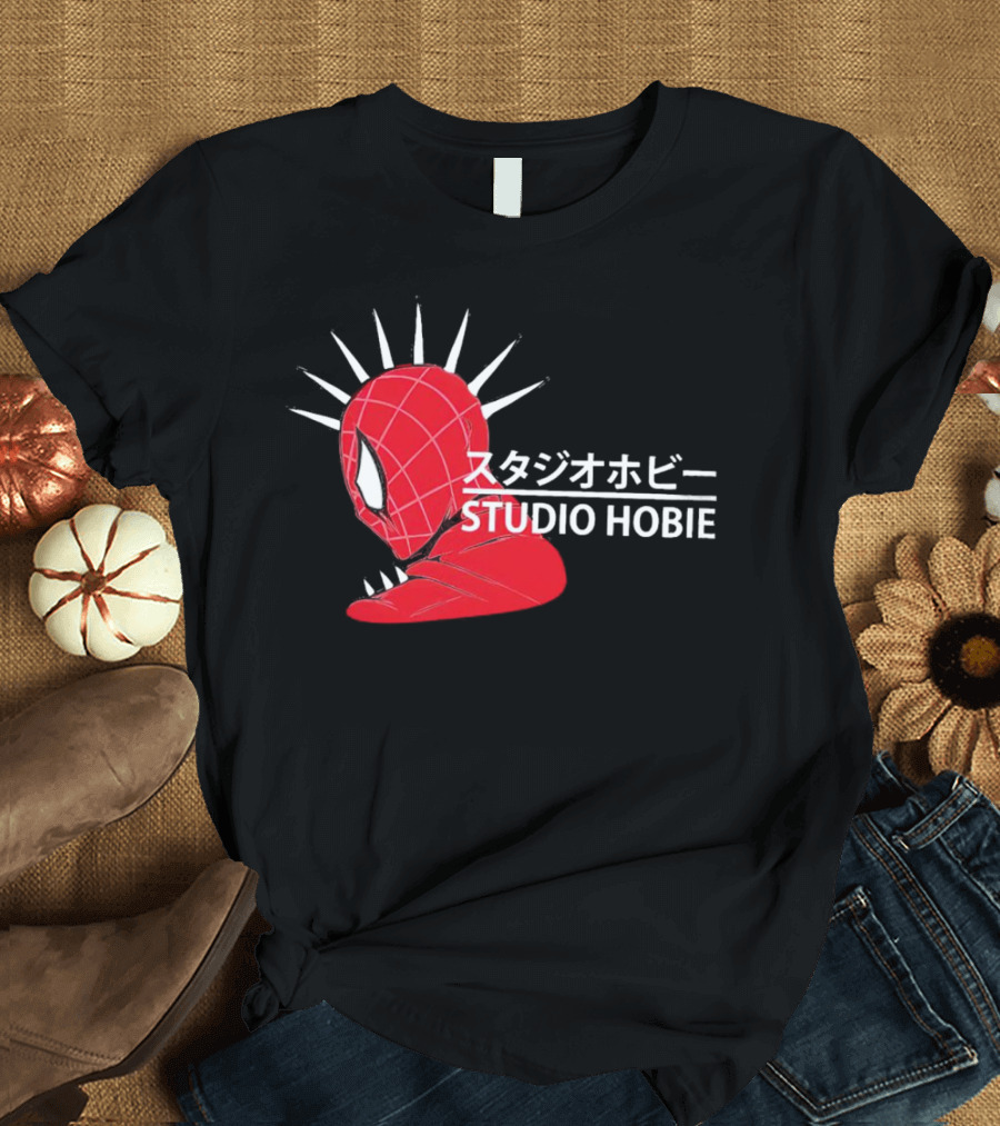 Studio Hobie Spider-Punk Hobart Brown Ghibli T-Shirt