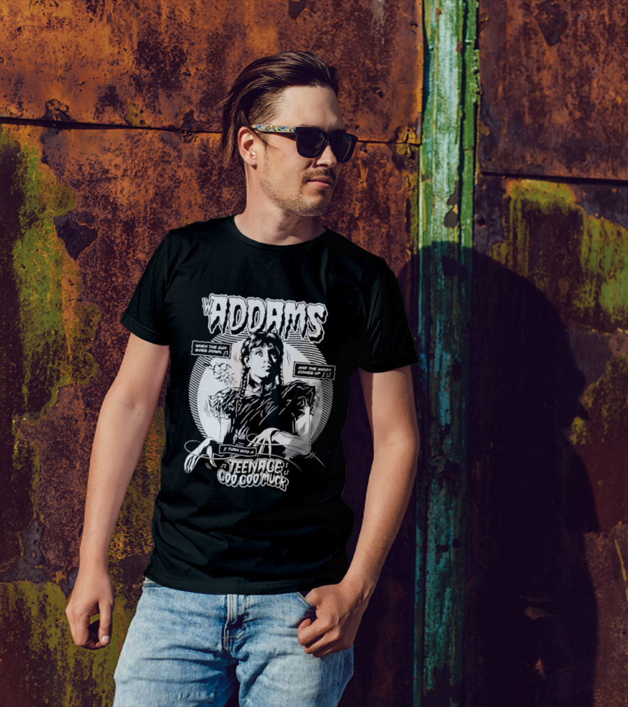 Wednesday Addams When The Sun Goes Down Teenage Goo Goo Muck T-Shirt