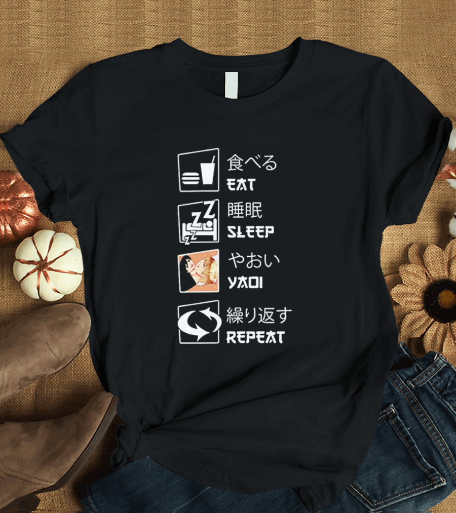 Eat Sleep Yaoi Repeat T-Shirt