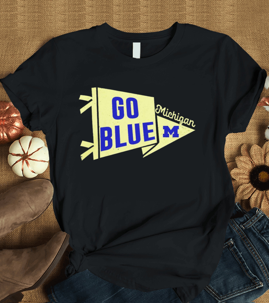 Go Blue Michigan M Pennant T-Shirt