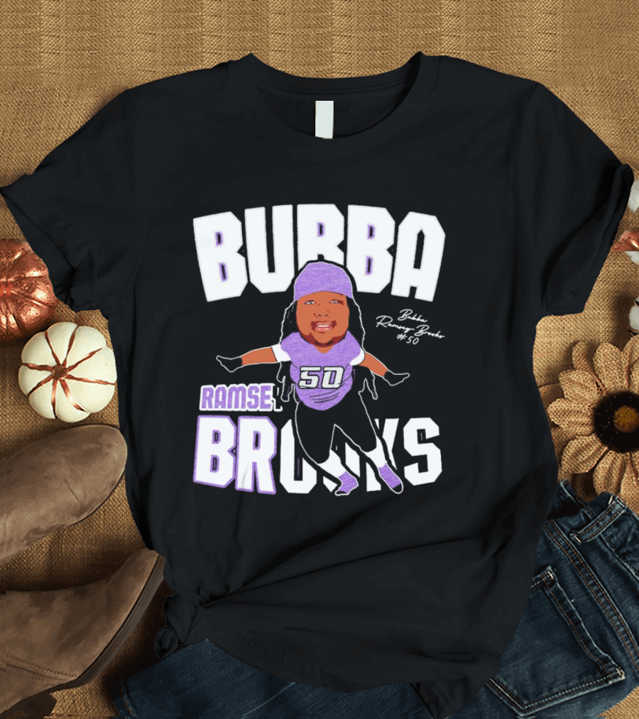 Bubba Ramsey-Brooks #50 TCU Horned Frogs Football Character T-Shirt