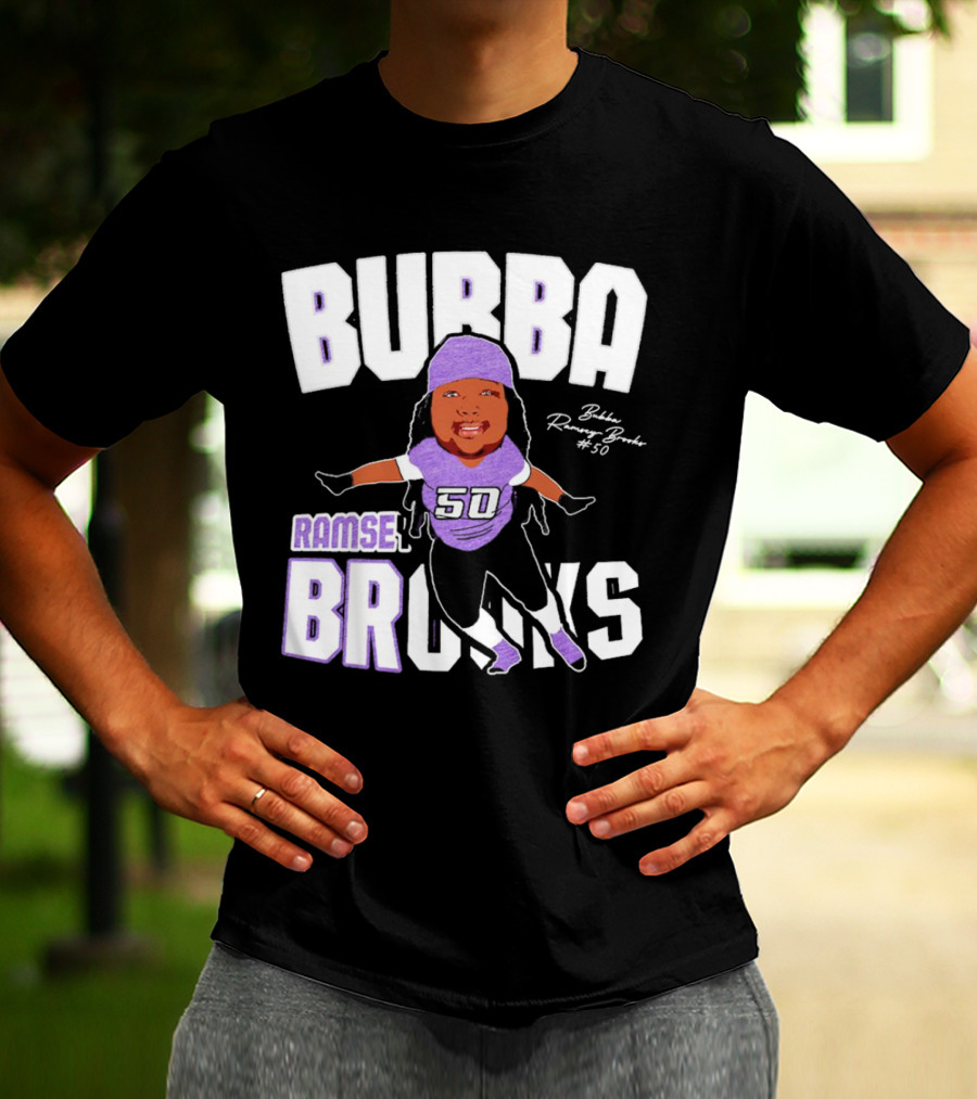 Bubba Ramsey-Brooks #50 TCU Horned Frogs Football Character T-Shirt