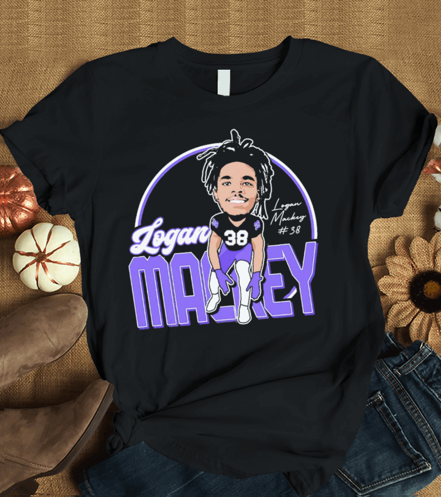 Logan Mackey 38 Weber State Wildcats Football Signature T-Shirt