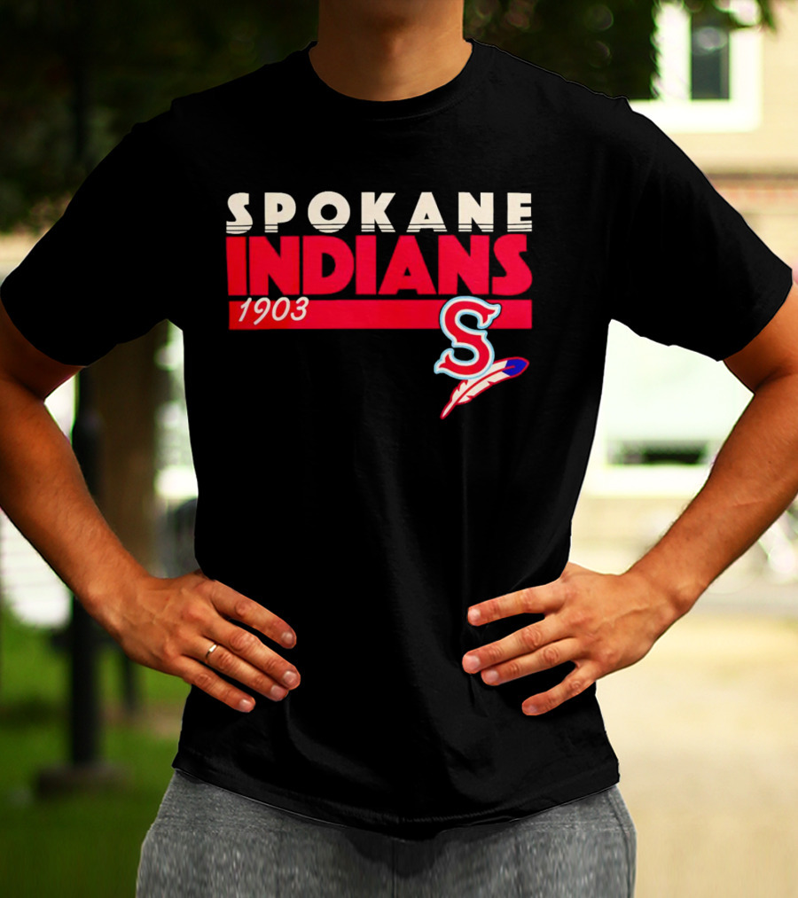 Spokane Indians 1903 S Logo Denim Pigment Dyed T-Shirt