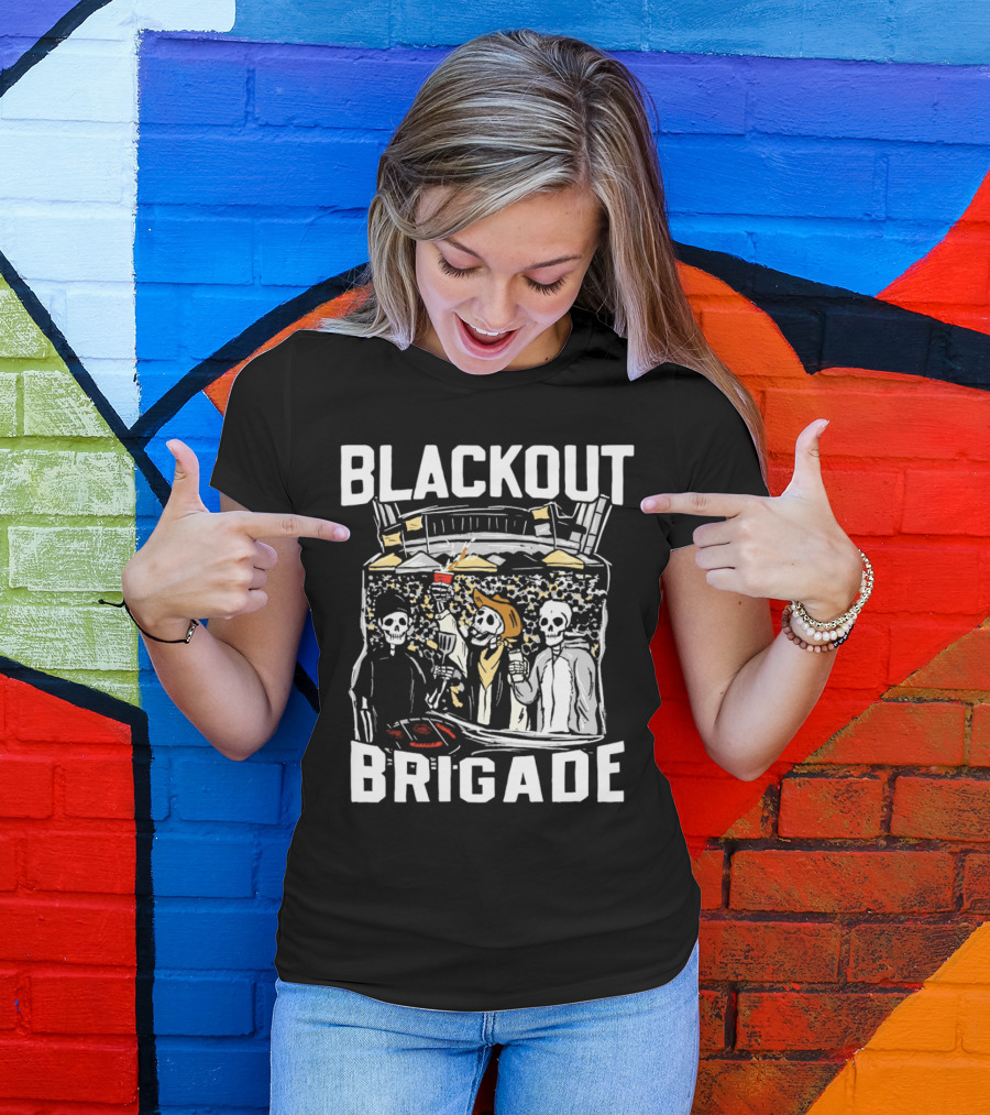 Blackout Brigade Colorado Buffaloes Football Stadium Skeletons Party T-Shirt
