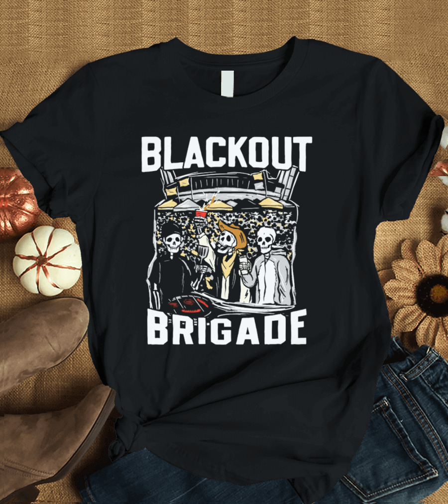 Blackout Brigade Colorado Buffaloes Football Stadium Skeletons Party T-Shirt
