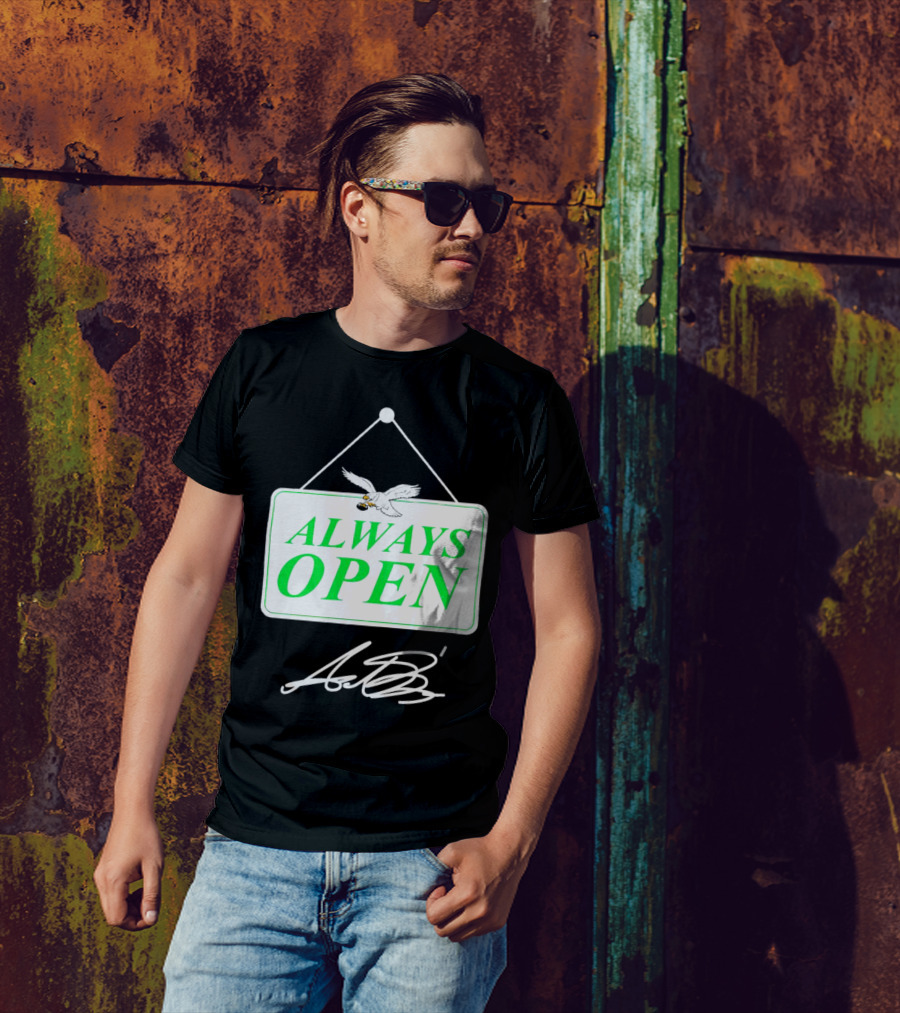 Eagles Autism Foundation Always Open Sign With Eagle And Signature T-Shirt