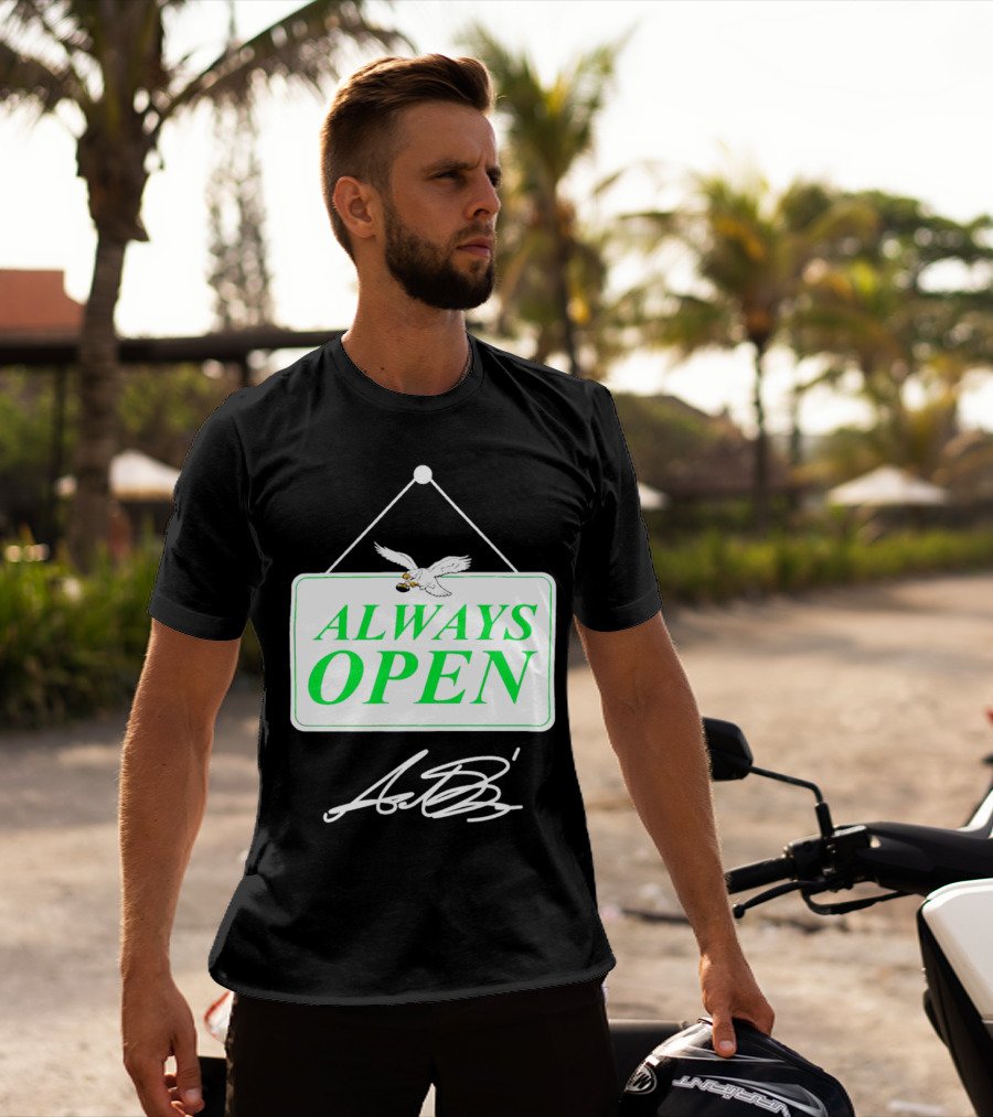 Eagles Autism Foundation Always Open Sign With Eagle And Signature T-Shirt