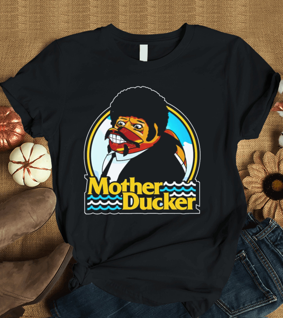 Mother Ducker Retro Cartoon Character Mashup T-Shirt