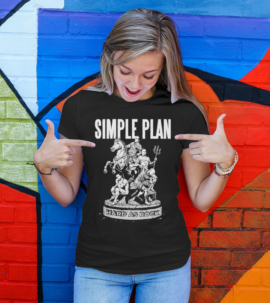 Simple Plan Hard As Rock Statue T-Shirt
