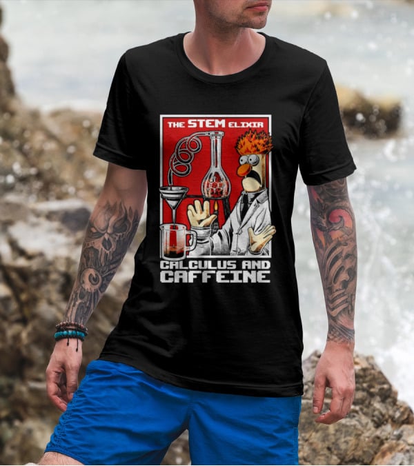 The STEM Elixir Calculus And Caffeine Beaker Character T-Shirt