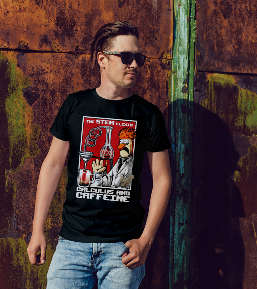 The STEM Elixir Calculus And Caffeine Beaker Character T-Shirt