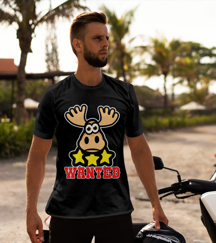 Wanted Three Star Moose Red Dead Redemption T-Shirt