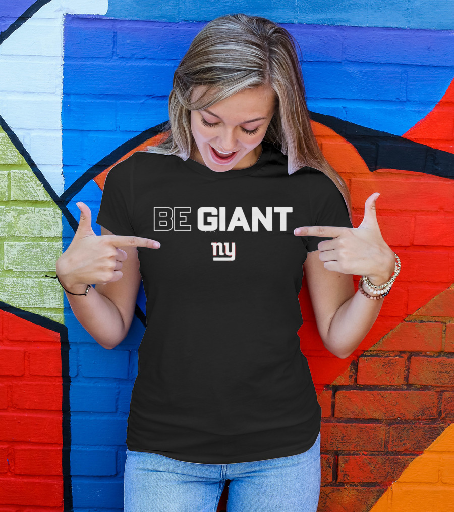 Be Giant Ny New York Giants Art Stapleton T-Shirt