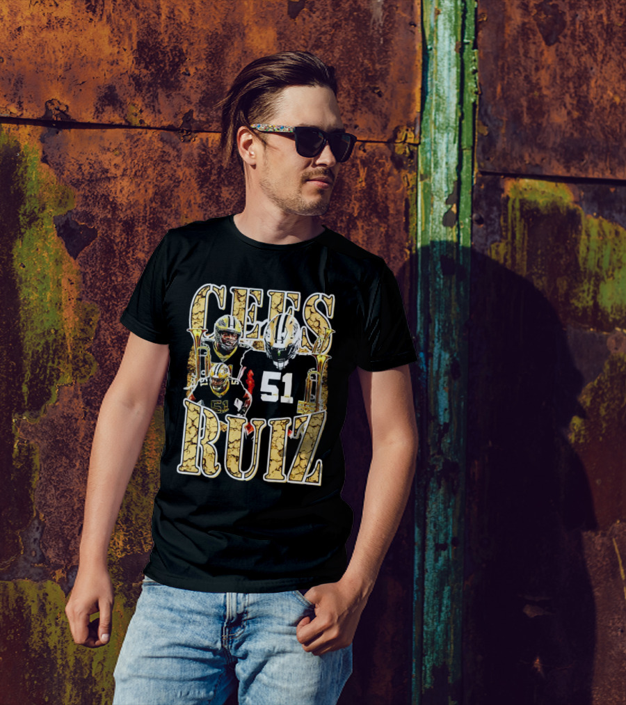 Cees Ruiz 51 New Orleans Saints Football Iconic T-Shirt