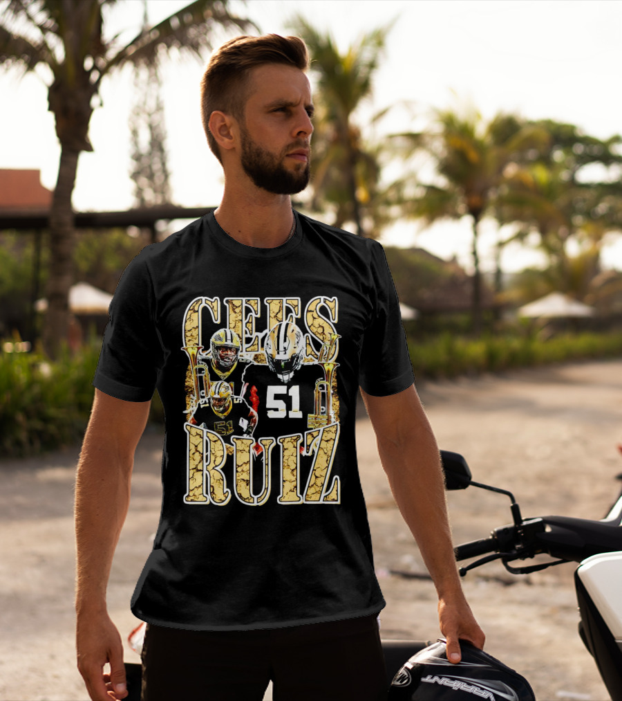 Cees Ruiz 51 New Orleans Saints Football Iconic T-Shirt