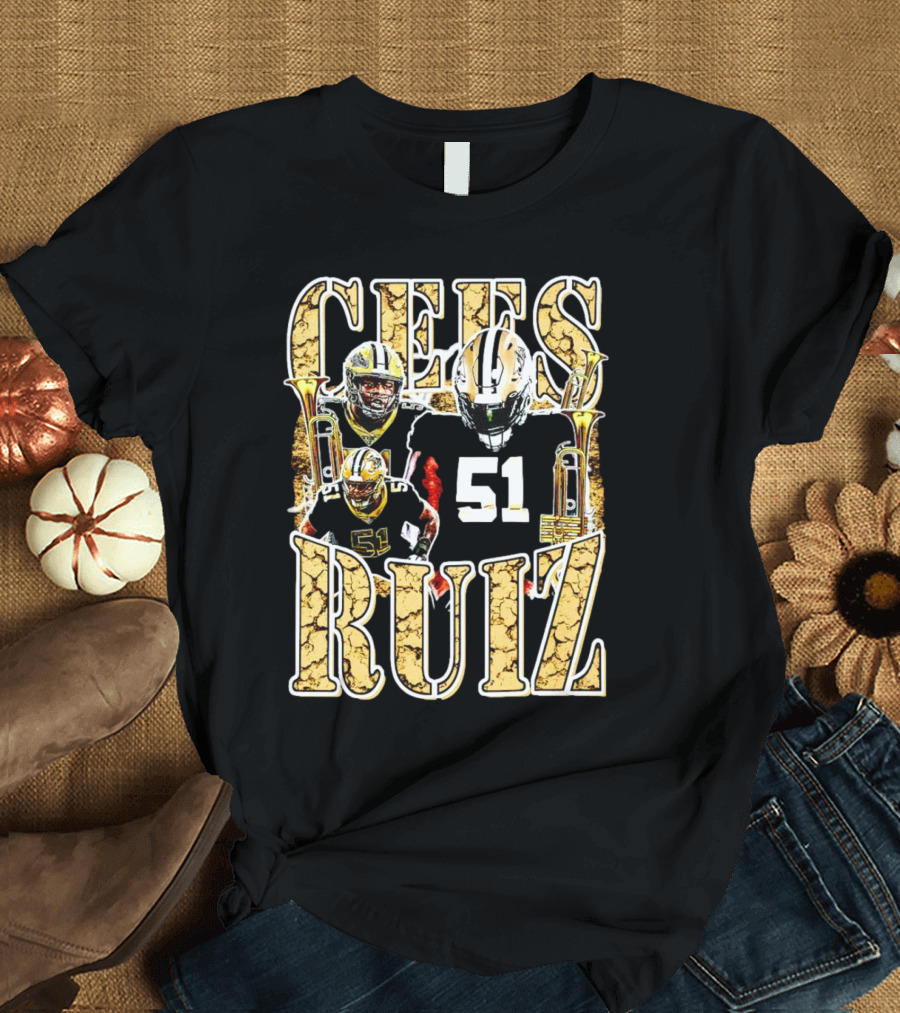 Cees Ruiz 51 New Orleans Saints Football Iconic T-Shirt