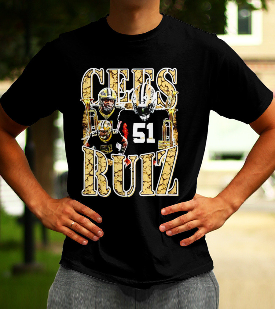 Cees Ruiz 51 New Orleans Saints Football Iconic T-Shirt