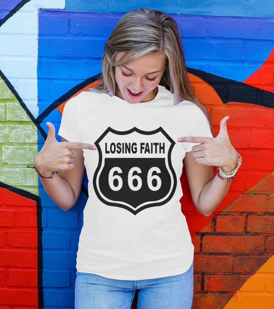 Losing Faith 666 Nikki Sixx Motley Crue Emblem T-Shirt