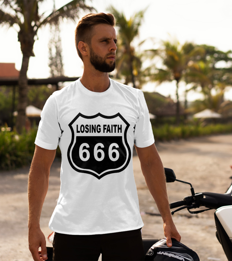 Losing Faith 666 Nikki Sixx Motley Crue Emblem T-Shirt