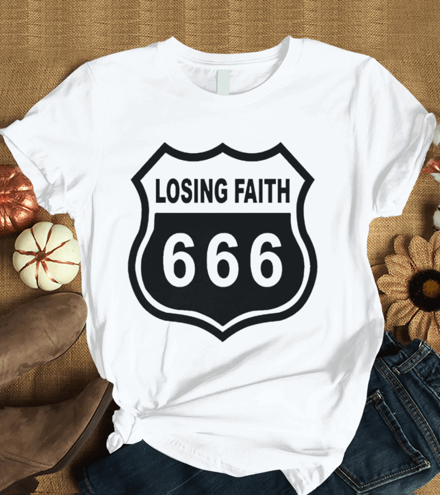 Losing Faith 666 Nikki Sixx Motley Crue Emblem T-Shirt