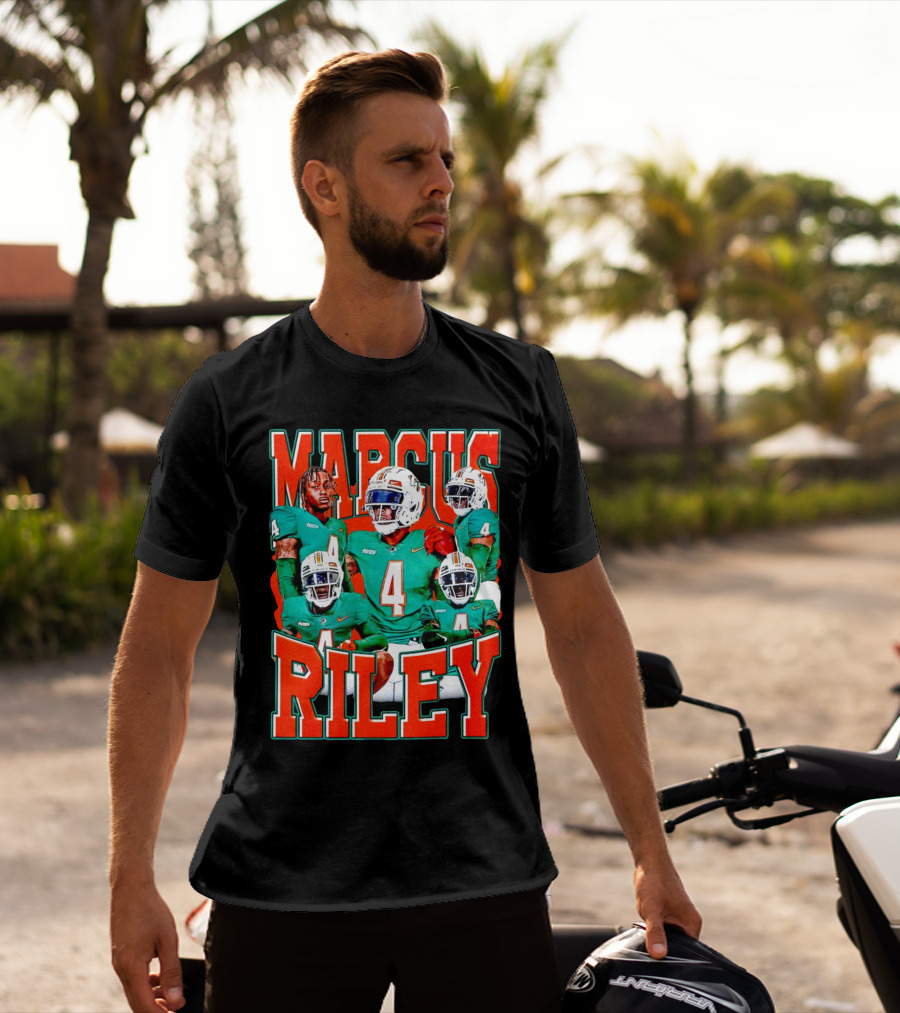 Marcus Riley Florida A&M Rattlers Football Player Number 4 Vintage T-Shirt