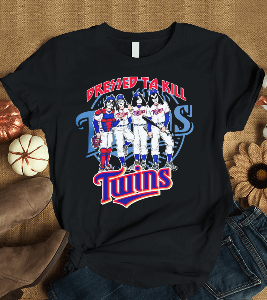 MLB X Minnesota Twins Dressed To Kill Twins Players In Iconic Makeup And Costumes T-Shirt