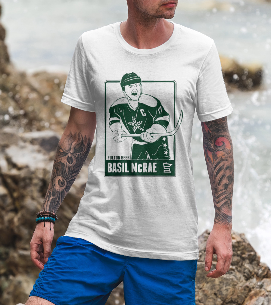 Fulton Beer Basil McRae Columbus Blue Jackets Hockey Player T-Shirt